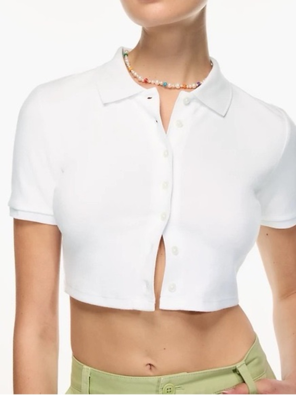 Aritzia Sunday Best Cropped Polo Top